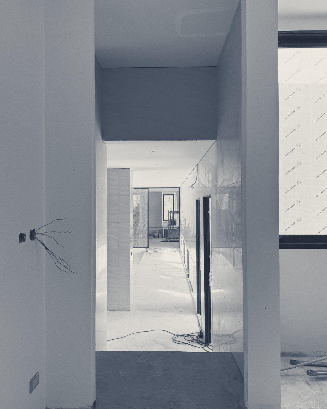 The entrance hall, looking through to the far end of the house